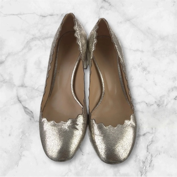 Chloe leather scalloped accent pumps sz 36 mint condition - Picture 4 of 5